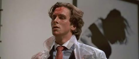 Patrick Bateman Blood On Face, Patrick Bateman Banner, Patrick Core, Pat Bateman, Lana Hot, Patrick Bateman, Christian Bale, Series Movies, Movies Showing