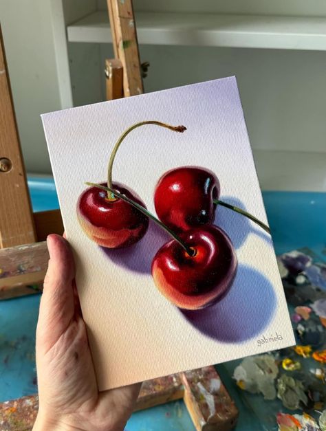 Pochade Box, Food Artwork, Canvas Painting Tutorials, Fruit Painting, Acrylic Painting Techniques, Realistic Paintings, Nature Art Painting, Art Programs, Plein Air Paintings