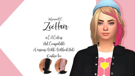 Zoé Hair | ImSamuelCC on Patreon Sims 4 Miraculous, Blue Haired Girl, Sims Mods, Sims 4 Cc, Sims 4 Custom Content, Maxis Match, The Sims 4, Queen Bees, Sims Cc