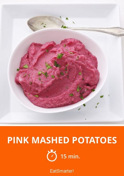 Pink Mashed Potatoes, Pink Potato, Healthy Delicious Recipes, Mashed Potatoes Recipe, Potato Ricer, Root Vegetable, Cinnamon Milk, Delish Recipes, Mashed Potato