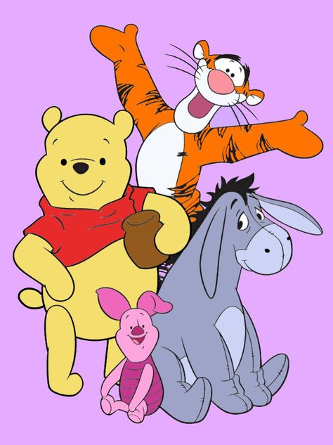 Pooh and Friends Winnie The Pooh And His Friends, Winnie The Pooh And Friends Drawings, Wendy The Pooh, 4 Friends Pictures Cartoon, 4 Cartoon Friends, Eeyore Pictures, Winnie The Pooh Drawing, Winnie The Pooh Cartoon, Tigger Winnie The Pooh