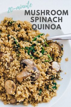 Quinoa Recipes Easy, Quinoa Recipes Healthy, Mushroom Spinach, Plats Healthy, God Mat, Quinoa Recipes, Deilig Mat, Veggie Dishes, Spaghetti Squash