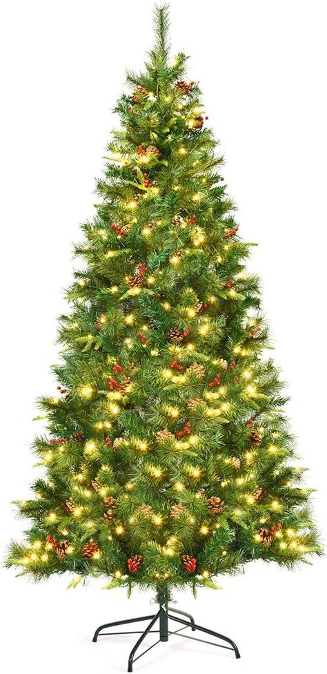 Dense Branches & Leaves: Made of premium materials, our quality Christmas tree looks like a real tree. Apart from pine needles, all artificial leaves are made of durable PE and 100% new PVC which are non-toxic, non-fading and non-flammable. Pre-strung LED Lights: The Christmas tree has 150/250/350 warm white LED lights that offer you two totally different appearance. During the daytime, it can be a decorative piece. At night, its lights are lit up to Illuminate the surroundings. Prelit Tree, Mr Christmas, Led Christmas Tree, Real Christmas Tree, Lighting Options, Rgb Led Lights, Artificial Tree, Tree Lighting, Christmas Tree Lighting