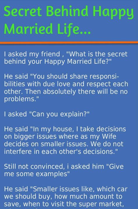 Secret of happy married life.. - Husband Humor Married Life, Marriage Jokes Married Life, Funny Marriage Jokes Married Life, Happy Wife Happy Life Quotes, Happy Married Life Quotes, Married Life Humor, Husband Humor Marriage, Married Humor, Wedding Jokes