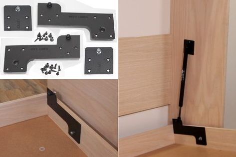 Murphy bed hardware explained - Easy DIY Murphy Bed Diy Murphy Bed, Murphy Bed Hardware, Best Murphy Bed, Bed Hardware, Murphy Bed Diy, Murphy Bed Plans, Bed Parts, Cabinet Bed, Bed Plans