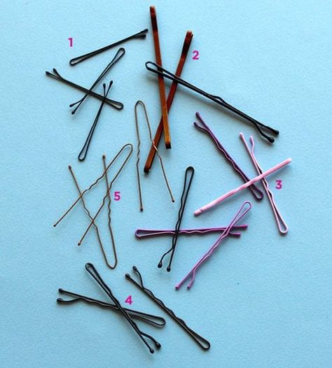 5 Bobby Pins for Every Hair Type Bobby Pin Hairstyles, Messy Updo, Small Braids, Different Hair Types, Diy Hair Accessories, Diy Hairstyles, Hair Tools, Bun Hairstyles, Fine Hair