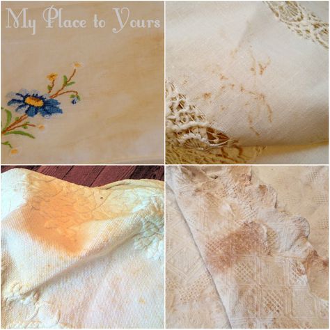 How To Clean Old Quilts, Window Cleaning Tips, Remove Yellow Stains, Cleaning Painted Walls, Glass Cooktop, Deep Cleaning Tips, Remove Stains, Stain Removal, Vintage Cloth