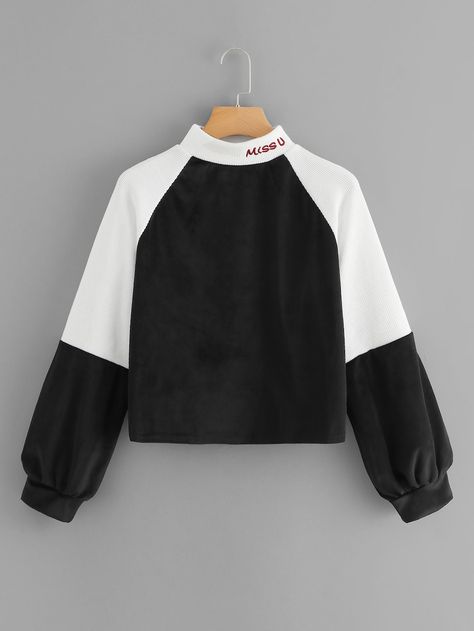 Raglan Top, Stylish Summer Outfits, Women Sweatshirts, Color Block Sweatshirt, Crop Top Outfits, Party Dress Short, Shearling Coat, Sweaters Online, Cool Hoodies