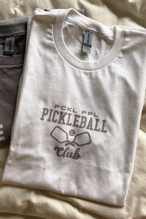 Pickleball t-shirt for pickleball people who love the sport. Pckl Ppl Co also sells pickleball stickers, pickleball hats, pickleball tank-tops and more. See you on the courts and catch these drops :) Pickleball Shirt, Club T Shirt, Teacher Outfits, Cute Tshirts, Pickleball, Unisex Shirt, See You, Bella Canvas, Shirt Designs