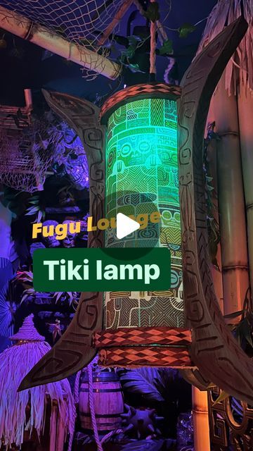 Tiki Lamps Diy, Tiki Patio Ideas, Tiki Bar Ideas, Tiki Lamp, Tiki Bars Diy, Home Tiki Bar, Tiki Lights, Tiki Lounge, Glass Cylinder