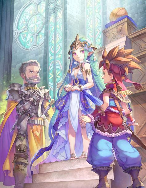 Water Palace Audience from Secret of Mana (Remake) Anime Royalty, Secret Of Mana, Classic Rpg, Chrono Trigger, Game Pictures, Square Enix, Game Character Design, Video Game Art, Game Artwork