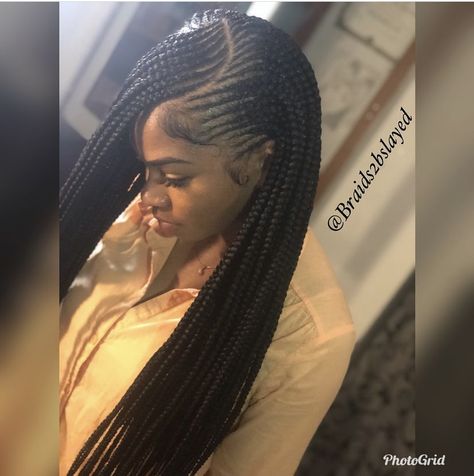 Big Cornrows Hairstyles, Dark Hairstyles, Urban Hairstyles, Carrot Hairstyles, Side Cornrows, Lemonade Braids, Braids Styles, Easy Hairstyles For Medium Hair, Girls Hairstyles Braids