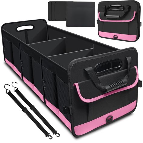 PRICES MAY VARY. Expandable Trunk Organizer: This trunk organizer for suv has 3 compartments and you can adjust their size by removing the dividers.It also has 6 mesh pockets and 1 flap pockets, can hold more items.And its capacity is up to 95L. Car trunk organizer material: The organizer for car is made of 600D Oxford cloth material, which is more wear-resistant and feels more comfortable, wear and easy to clean. Truck bed storage organizer: Car trunk storage organizer adopts reinforced ergonom Trucker Organization Ideas, Trunk Organization Car, Car Storage Ideas, Car Visor Organizer, Organized Car, Suv Storage, Truck Bed Organization, Car Organizers, Cargo Organizer