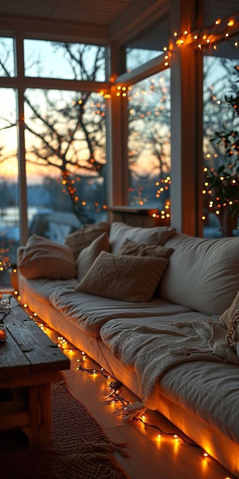 Cozy New Years Eve Home, Cozy New Years Eve, Tubular Skylights, Latest Decorating Trends, Minimal Windows, Moving On In Life, Fairytale Photography, Winter Photos, Cozy Farmhouse