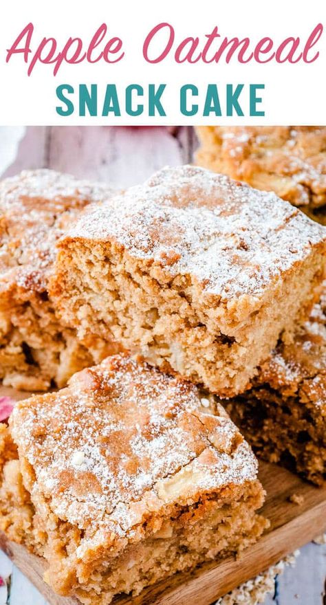 Oatmeal Snack, Cake With Apples, Oatmeal Snacks, Snack Cake Recipe, Easy Cake Recipe, Cake Recipe Easy, Apple Smoothie, Oatmeal Cake, Apple Oatmeal