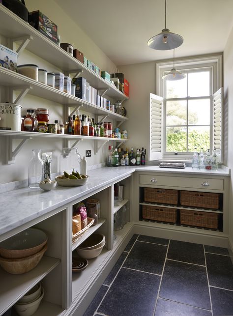 The recipe for the perfect kitchen according to Bake Off finalists | Real Homes Moore Kitchen, Pantry Inspiration, Pantry Room, Pantry Remodel, Desain Pantry, Kitchen Pantry Cabinets, Kitchen Pantry Design, Shaker Kitchen, Think Big