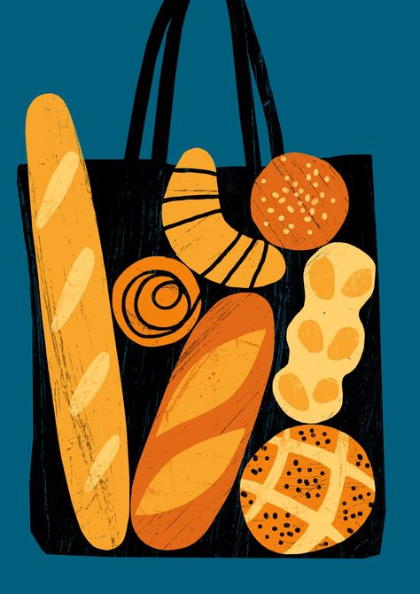 Decoration Creche, Bag Illustration, Gouache Illustrations, Plakat Design, Illustration Food, Photography Illustration, Pics Art, Food Illustrations, Doodle Drawings