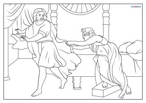 Free Printable Joseph and Potiphar's Wife Coloring Pages For Kids Joseph And Potiphar's Wife Craft, Joseph And Potiphar's Wife, Potiphar's Wife, Sunday School Coloring Sheets, Bible Stories, Free Coloring Pages, Sunday School, Coloring Sheets, Free Coloring