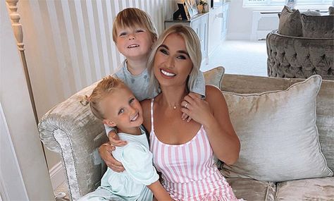 Billie Faiers lives in Essex with her husband Greg Shepherd and their children Nelly and Arthur... Sam Faiers, Billie Faiers, White Chest Of Drawers, Roll Top Bath, The Mummy, Buying A New Home, Striped Wallpaper, Jo Malone, Neutral Colour Palette