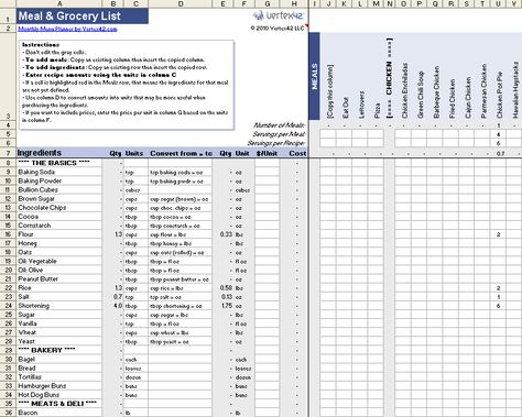 Meal Planner with Grocery List: OMG!!!! This is amazing I have been looking for something like this. This is a free download for a meal planning spreadsheet that is A-Mazing! Excel Meal Planner, Meal Prep Spreadsheet, Spreadsheet Ideas, Google Sheets Meal Plan Template, Excel Meal Planner Template, Meal Planning Spreadsheet, Grocery Excel Sheet, Blank Monthly Meal Plan Template, Meal Planner With Grocery List