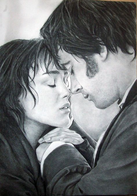 Pride And Prejudice Drawing, Pride & Prejudice Movie, Pride And Prejudice 2005, Jane Austen Novels, Jane Austen Books, Matthew Macfadyen, Mr Darcy, Celebration Quotes, Couple Drawings