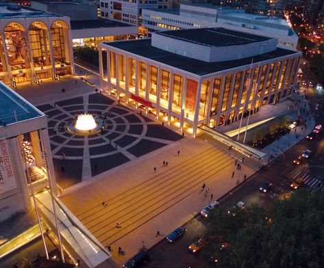 BirdsEye of Josie Robertson Plaza by Mark Bussell Lincoln Center Nyc Ballet, Lincoln Center Nyc, New York City Ballet, Louis Kahn, A Night At The Opera, York Travel, Usa Cities, I Love Nyc, City Photos