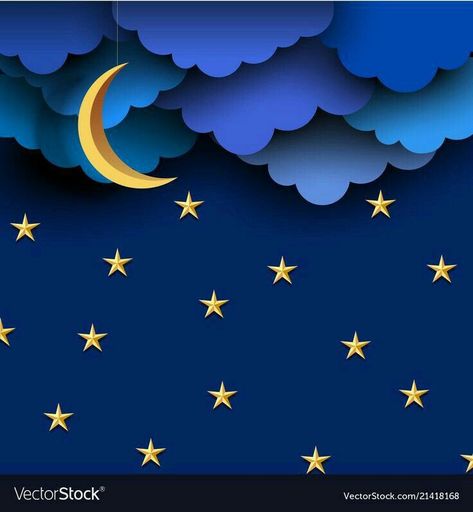 Paper Clouds, Background For Design, Stars Background, Paper Art Design, Moon Vector, Ganpati Decoration Design, Ramadan Decoration, Slaap Lekker, Card Poster