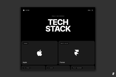 Inspired by the Cyberpunk genre, Future Folio is a high-tech, dystopian portfolio template built exclusively for Framer. Its sleek and minimal design is perfect for artists, designers and photographers looking to showcase their work in style. Preview: future.framer.website It is fully customisable, allowing the design to be tweaked to match any personal brand and aesthetic preferences, including light and dark modes. Colours, typefaces and layout options can be changed in seconds, and projects c Tech Portfolio Website, Minimal Portfolio Website Design, Digital Designer Aesthetic, Dark Mode Web Design, Ux Designer Aesthetic, Cyberpunk Website, Cyberpunk Layout, Minimal Portfolio Design, Minimalism Web Design