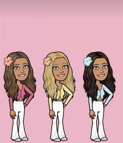 Matching Bitmojis For 3 Best Friends, Matching Trio Bitmojis, Matching Snapchat Bitmoji Outfits For 4, Beachy Bitmojis Outfits, Trio Snapchat Outfits, Trio Matching Bitmoji Outfits, Trio Bitmoji Ideas, Bitmoji Outfits 2023, Matching Bitmojis For Best Friends