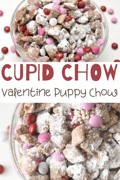 Cupid Chow - Valentine Puppy Chow Recipe, valentines day puppy chow, easy puppy chow recipe, cupid chow, valentine day desserts, valentine day treats, valentine's day treats, valentine's Day puppy chow Valentine Cupid Chow, Valentine Puppy Chow Recipe, Valentine’s Day Puppy Chow, Valentines Day Puppy Chow, Valentines Puppy Chow, Valentine Puppy Chow, Valentine Day Desserts, Easy Puppy Chow Recipe, Valentine Day Treats