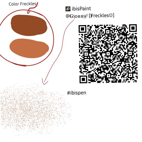 How To Draw Freckles Digital, Freckle Pen Ibis Paint, Freckles Drawing Tutorial, Ibis Paint Brush Code Freckles, Freckles Ibis Paint Code, Ibis Paint Brush Freckles, Freckle Brush Ibis Paint, Braid Brush Ibis Paint Code, Freckles Brush Ibis Paint