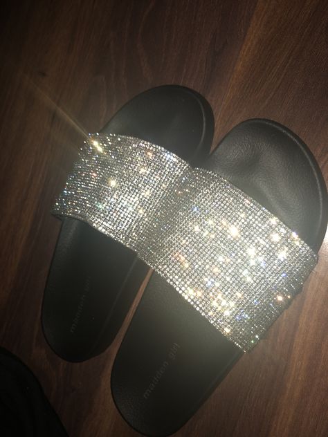 Glitter Chanclas, Glittery Chanclas, Sparkling Chanclas, Bedazzled Slides, Pink Sparkly Chanclas, Aesthetic Boy Outfit, Aesthetic Boy, Boy Outfits, Sandals