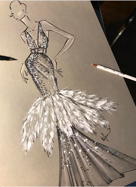 Fashion Design Drawings Sketches, Mode Editorials, Couture Design, Paper Fashion, Fashion Design Sketchbook, Fashion Sketches Dresses, Fashion Sketchbook, Fashion Illustration Dresses, Fashion Illustration Sketches