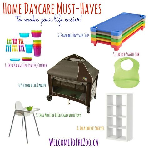 Running a home daycare in your home is so different than working at a daycare center Working At A Daycare, In Home Daycare Ideas, Daycare Cots, Daycare Setup, In Home Childcare, Daycare Business Plan, Home Daycare Ideas, Antilop High Chair, Daycare Rooms