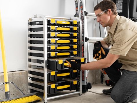 PRICES MAY VARY. Versatile Bracket Shelves & Storage Solutions: Our storage rack for Yellow box organizers is crafted with durable materials, these bracket shelves provide a sturdy platform for all your storage needs. Our innovative rack is designed to eliminate the hassle of stacked bins! Say goodbye to awkward lifting and shifting – our organizer rack allows easy access to each bin, saving you time and effort while maintaining accessibility to your stored items. Rack Compatibility: Our tool or Spring Clamp Storage, Screw Storage Ideas, Small Shed Organization Ideas, Attic Storage Shelves, Bracket Shelves, Clamp Storage, Bin Rack, Small Parts Storage, Half Rack