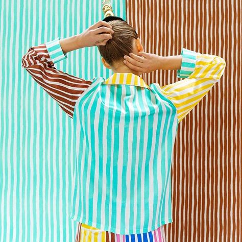 stripes on stripes  #Regram via @helmstedt Immersive Art, Art Installation, E Commerce, Lily Pulitzer, Lily Pulitzer Dress, Lily, Make Up, Stripes, Women's Top