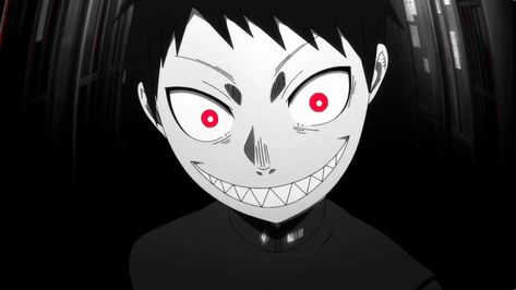 Shinra Smile, Shinra Kusakabe, Creepy Smile, Fire Force, Naruto Shippuden, Aesthetic Anime, Anime Art, Naruto, Force