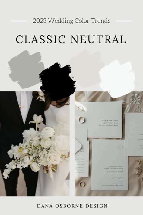 Modern Classic Wedding Color Schemes, Classy Wedding Mood Board, Dark Neutral Wedding Color Palette, Timeless Wedding Colour Palettes, Minimal Wedding Color Scheme, Classic Elegant Wedding Color Palette, Black Tie Color Palette, Timeless Wedding Palette, Classy Wedding Color Palette