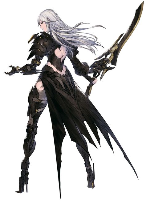 Gayle, Frozen-Heart Contractor Art - NieR Reincarnation Art Gallery Reincarnation Art, Nier Reincarnation, Badass Female, Mechanical Arm, Cyborgs Art, Female Armor, Nier Automata, Game Character Design, Robot Concept Art