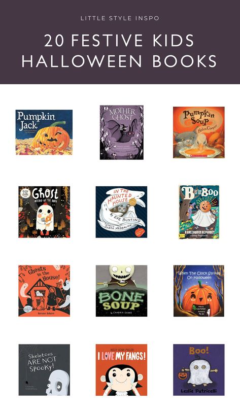 (Not So) Spooky Halloween Books for Toddlers and Kids | Little Style Inspo Kids Haunted House, Best Halloween Books, Halloween Picture Books, Halloween Clock, Spooky Halloween Pictures, Books Halloween, Halloween Books For Kids, Books For Toddlers, Pumpkin Books