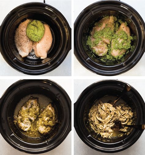 Pesto Chicken Crockpot Healthy, Shredded Pesto Chicken Crockpot, Pesto Chicken Slow Cooker Recipes, Crockpot Basil Pesto Chicken, Pesto Chicken Crockpot Recipes, Pesto Chicken In Crockpot, Pesto Chicken Slow Cooker, Chicken Pesto Crockpot, Pesto Crockpot Chicken