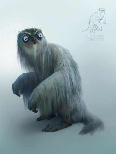 Demiguise, Max Kostenko on ArtStation at https://www.artstation.com/artwork/PbaNy Ruby Dixon, Beast Creature, Mythical Animal, Fantasy Beasts, Alien Creatures, Fantasy Creatures Art, Fantasy Monster, Mythical Creatures Art, Mythological Creatures