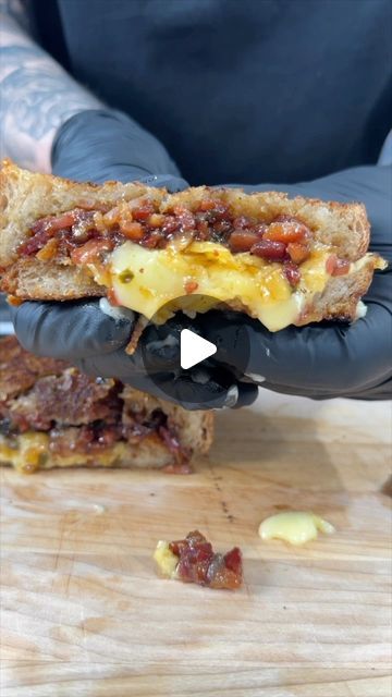 Matt Price on Instagram: "I don’t care if you call this a grilled cheese or a melt… but listen… THIS is the ONE. Make this over the weekend and thank me later . Sourdough bread + Jalapeño bacon jam + Brie and smoked Gouda cheese…. maaaaaaaan 😍😍 it’s special! Trust me . Bacon Jam Recipe: 1 lb thick cut bacon 4 jalapeños diced 1 large onion diced 1/4 cup  apple cider vinegar 3 tbsps balsamic glaze AP seasoning 1/2 cup brown sugar  . . #mrmakeithappen #foodies #sandwich #sandwichporn #bacon #baconjam #foodporn" Bacon Jam Brie, Bacon Grilled Cheese Recipes, Jalapeño Bacon, Bacon Jam Recipe, Bacon Grilled Cheese, Smoked Gouda Cheese, Stuffed Jalapenos With Bacon, Thick Cut Bacon, Bacon Jam