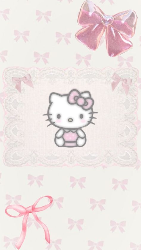 Light Pink Hello Kitty Wallpaper, Pink Hello Kitty Wallpaper, Light Pink Hello Kitty, Sanrio Winter, Coquette Hello Kitty, Pink Hello Kitty Wallpaper Iphone, Pink Sanrio, Phone Customization, Girly Wallpaper