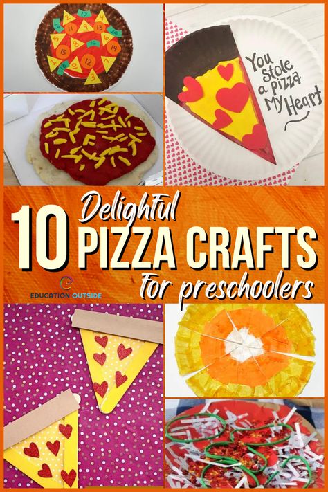 Pizza Art For Kids, Pizza Sensory Bin, Pizza Crafts For Toddlers, Pizza Art Creative, Pizza Crafts For Preschool, Pizza Crafts For Kids, Pizza Preschool, Grandparents Day Activities, Pizza Craft