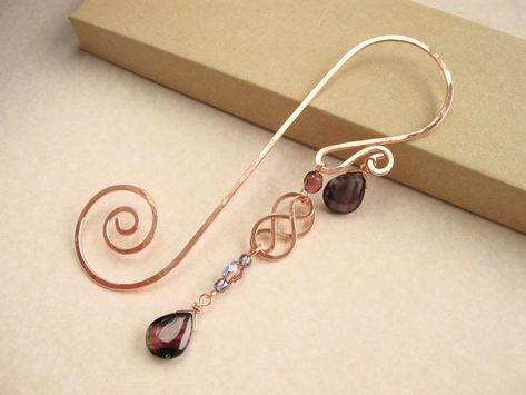 Wire Bookmarks, Wire Charm, Wire Wrap Jewelry Designs, Beaded Bookmarks, Deep Plum, Diy Wire Jewelry, Wire Work Jewelry, Handmade Wire Jewelry, Work Jewelry