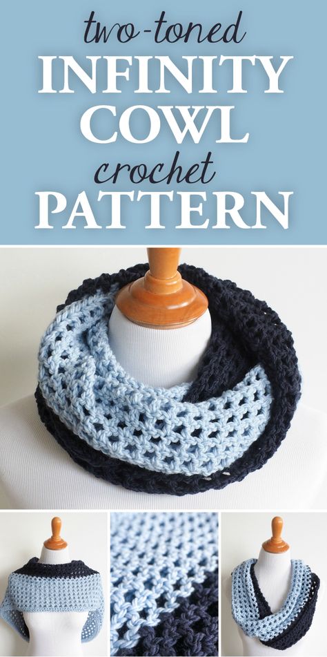 Circle Scarf Crochet, Crochet Cowl Scarf, Bulky Crochet, Foundation Half Double Crochet, Crocheted Scarves, Cowl Crochet Pattern, Crochet Cowls, Infinity Cowl, Cowl Crochet