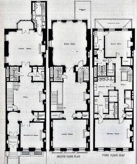 Row House Floor Plan, Luxury House Plans Bloxburg, Townhouse Floorplan, Urban Townhouse, Townhouse Plans, Vintage Floor Plans, Regency London, Town Homes, Victorian House Plans