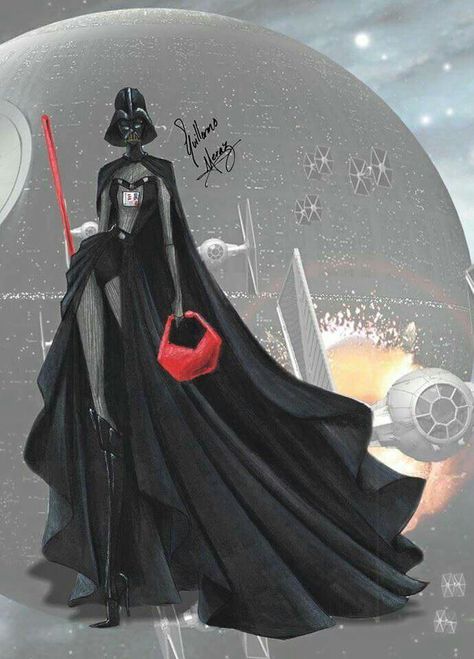 Darth Vader Dress, Doctor Halloween, Darth Vader Star Wars, Fashion Design Drawing, Star Wars Fashion, Vader Star Wars, Diy Clothes Design, Gown Inspiration, Fashion Star