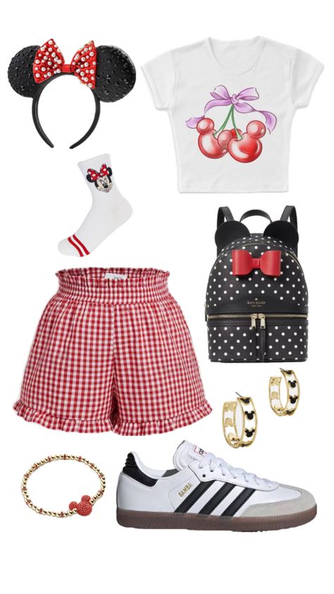 Minnie Mouse Outfit Women, Minnie Mouse Disneybound, Disney Outfit Inspo, Minnie Mouse Outfit, Disney Bound Outfits Casual, Florida Outfits, Mouse Outfit, Cute Disney Outfits, Minnie Mouse Outfits